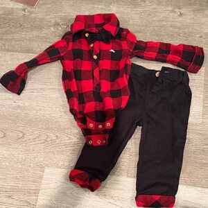 Tommy Bahama Red and Black Kids Matching Set